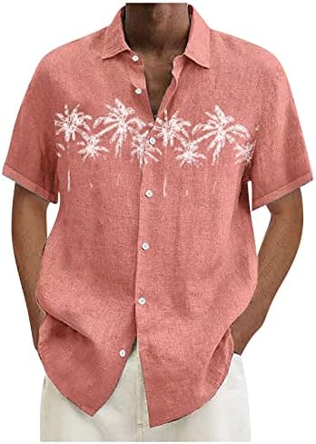 חולצות גוויאברה קובניות של גברים קובניות כפתור שרוול קצר מזדמן מטה חולצה צווארון חוף קיץ חולצה חולצה