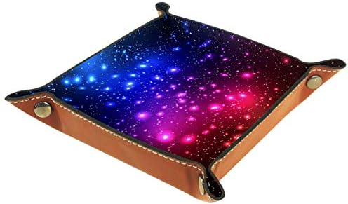 Lyetny Colorpul Shine Starry Sky Galaxy Galaxy Tray מגש אחסון מיטה ליד מיטה קאדי שולחן עבודה שמור ארנק מפתח קופסת מטבעות מגש מגש אגרט,
