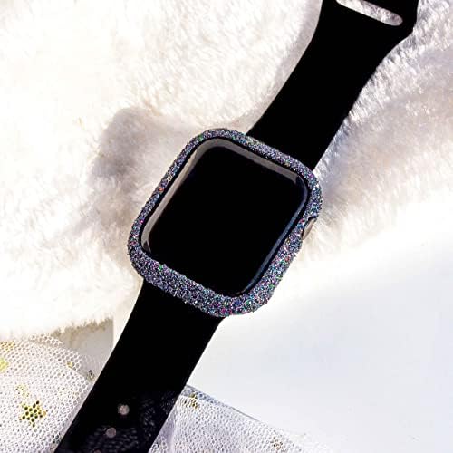 Hallomomo 2 Pack Bling Bling Glitter תואם למארז Apple Watch 42 ממ, Series3/2, מתנת נצנצים אמיתית של בלינג לנשים נערות רכות 42 ממ