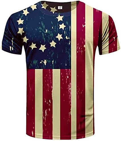 יום העצמאות של XXBR יום העצמאות העליונה ספורט דגל אמריקאי דגל טי חייל כוכבי שרוול קצרים ופסים 4 ביולי חולצת טריקו חולצות טריקו טריקו פלאנל
