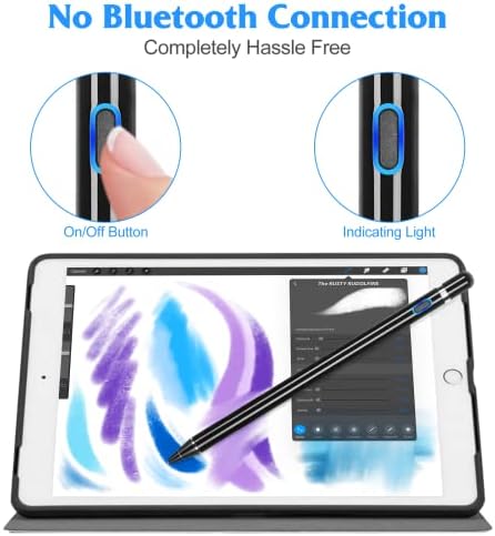עט חרט לעיפרון iPad, נטען נטען פילוס עט פטין נקודה עדינה עיפרון חרט דיגיטלי עבור Prestigio Multipad 4 Ultra Quad 8.0 3G תואם לרוב מסכי
