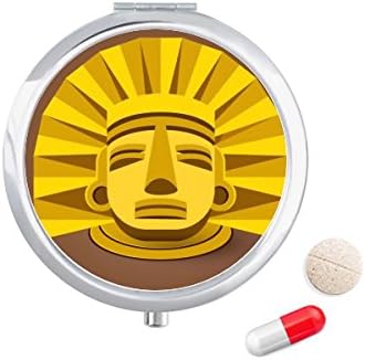 מצרים מופשט פרעה זהב דפוס גלולת מקרה כיס רפואת אחסון תיבת מיכל מתקן