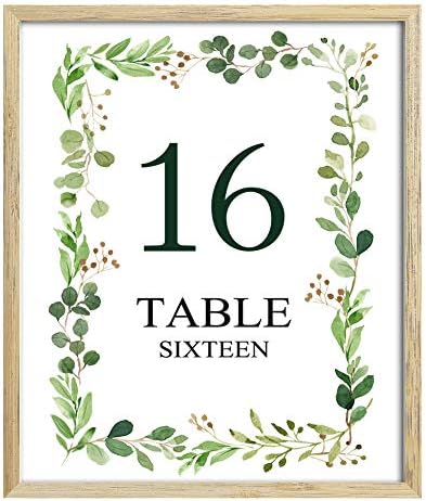 מזכרות יקירה הדפסת דו צדדית דו צדדית DIY כפרי מסגרת שולחן מספרי שולחן קלגרפיה כרטיסי שולחן חתונה-5 x 7