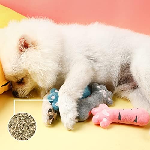 Koqwez33 לחתול צעצועים לניקוי שיניים, צעצוע חתול חתלתול טופר קקטוס צורת נשיכה עמידה במרקם רך חתול חיית מחמד שיניים קטיפה שיניים טוחנות
