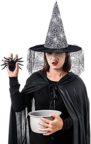 בציר שאינו ארוג למבוגרים מחודדת כובעי מכשפה כובע דקורטיבי אבזרי ליל כל הקדושים כובע כובע כובע בייסבול כובעי כובעים לנשים