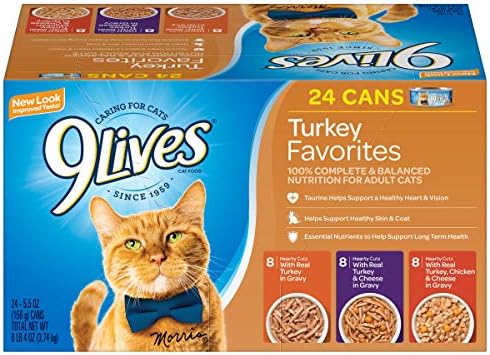 9 חי מועדפים טורקיה מזון חתול רטוב, 5.5 אונקיה