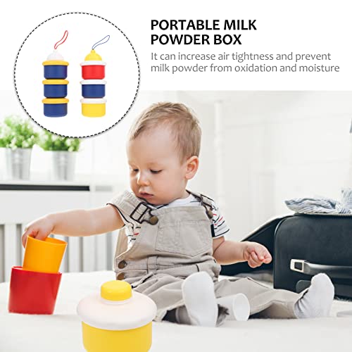 2 יחידות תינוק חלב אבקת קופסות רב שכבה אטום מזון מקרה תינוקות מזון ארגונית