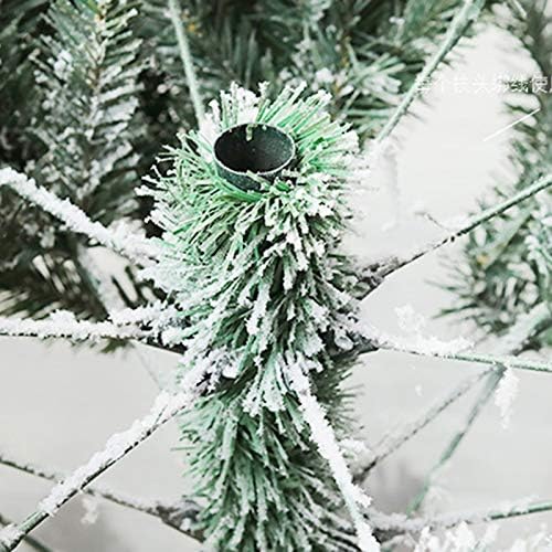 יומו שלג נוהר עץ חג המולד צירים, קישוט לחג עצי חג מולד מלאכותיים עם קישוטי פירות יער אדומים חג המולד עץ אורן-לבן 180 סמ