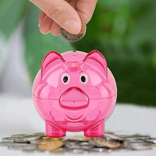 פנגז'או בנק פיגי, פלסטיק שקוף קריקטורה חמודה חזיר חזיר בנק מטבע כסף קופסא חיסכון במזומן קופסאות ריהוט מקסימות קישוטי מתאימים למתנות, בנקים