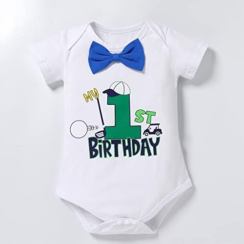 Odasdo Baby Boy Ocean/Cofavator/כדורסל נושא יום הולדת 1 יום הולדת תלבושת עוגת עוגת פרפר עניבה רומפר מכנסיים קצרים