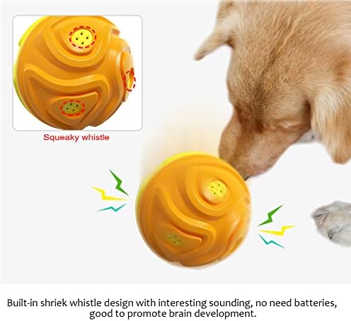 צעצועים כלבים חורקים לעיסות אגרסיביות, צעצועים צחקקים של כדור צחקק לחרקים לחיכונים קטנים/בינוניים קולות כיף גומי עמידים כאשר הם מגולגלים