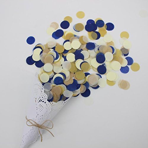 Mybbshower Navy Gold Circle Cocket Confeti לחתונה למקלחת כלות אירוס