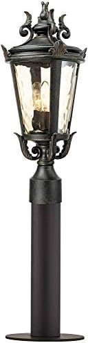 ג'ון טימברלנד קאסה מרסיי מסורתית חיצונית פוסט מתקן תאורה LED Matte Black 32 1/2 שמפניה זכוכית פטיש למרפסת חיצונית מרפסת מרפסת סיפון גן