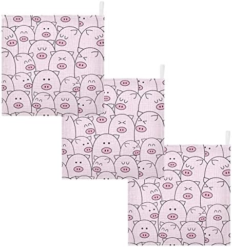VVFELIXL מטליות כביסה כותנה בעלי חיים חמודים חזירים ורודים חזירים חזירים תינוקות מוסלין מטליות כביסה מגבת פנים רכה לתינוקות לתינוקות יילודים