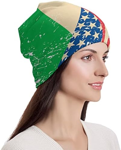 דגל רטרו אמריקני ואיטליה יוניסקס כובע כובע כובע גולגולת רכה כובע כובע כובע כובע שינה מזדמן