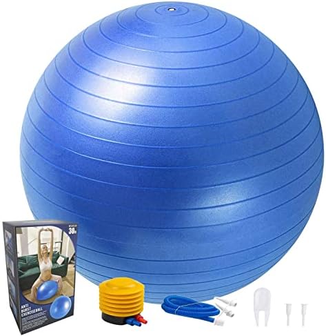 כדורי אימון גדולים ועבים במיוחד, כדור שוויצרי לחדר כושר ביתי, כדור פילאטיס בגודל 30 אינץ 'למשרד, כדור יוגה לאיזון, מתיחות, הריון, פיזיותרפיה
