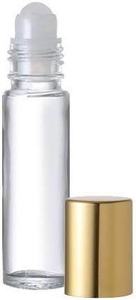גרנד פרפומים 18 גלגל על ​​ארומתרפיה של שמן אתרי זכוכית בקבוקי גלגול עם עליון זהב .33 גרם נהדר לשפתיים, גם שפתון שפתון