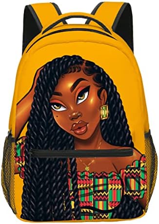 ילינאן שחור ילדה תרמיל עבור בית ספר אפריקאי אמריקאי ילדה תרמיל קאוואי מחשב נייד תרמיל חמוד שחור ילדה תיק של עבור בית ספר בנות נשים, מתנות