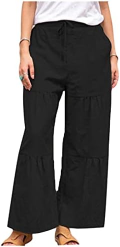 פטיט בתוספת מכנסיים מקרית כיס אטימות לנשים מכנסיים לבן גודל בתוספת מכנסיים מכנסיים בתוספת גודל עניבת מכנסיים עבור