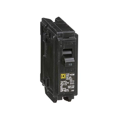 CMPN שניידר אלקטריק/ריבוע D. ריבוע D HOM115 Plug-in Mount Standard Standard מפסק 1-מוט 1 קוטב 15 אמפר 120 וולט AC Homeline. חבילה של 3