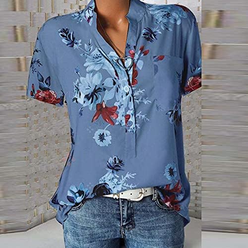 ארבעה ביולי חולצות לנשים תלבושות שרוול קצר כפתור צווארון חולצות גרפיות חולצות 2023 חולצות הוואי מזדמנים