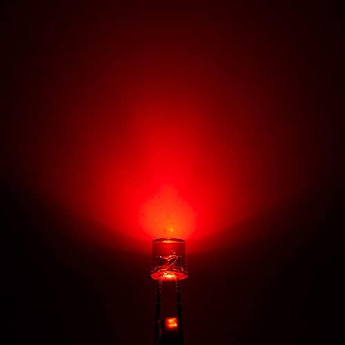 Anliu DNS 100 PCS 5 ממ אדום אדום שטוח LED אורות דיודה תאורה תאורה בהירה מנורות נורה אלקטרוניקה רכיבי מחוון דיודות פולטות אור