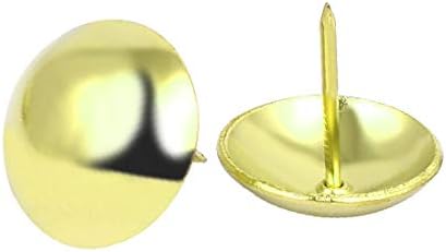 ריהוט X-DREE ברזל עגול ראש עגול שיפוץ טון ציפורניים כיסוי זהב 25 ממ דיא 30 יחידות (Muebles Hierro Cabeza Redonda tapicería Tack Clavo