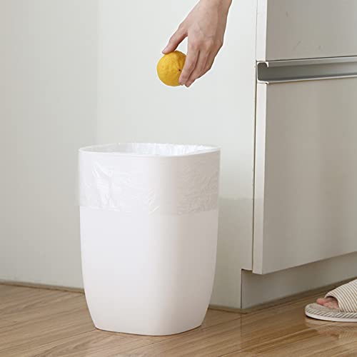 אמבטיה אשפה יכול, פלסטיק מלבני אשפה יכול למטבח, חדר שינה, סלון, קטן מקורה פסולת סל, 1.8 גלון/ 7 ליטר, לבן
