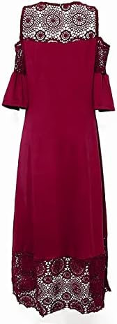 שמלות קיץ של MRGIINRI לנשים 2023 כתף קרה סקסית שמלת שרוול קצר אלגנטי פלוס שמלת מקסי בגודל לאורח חתונה