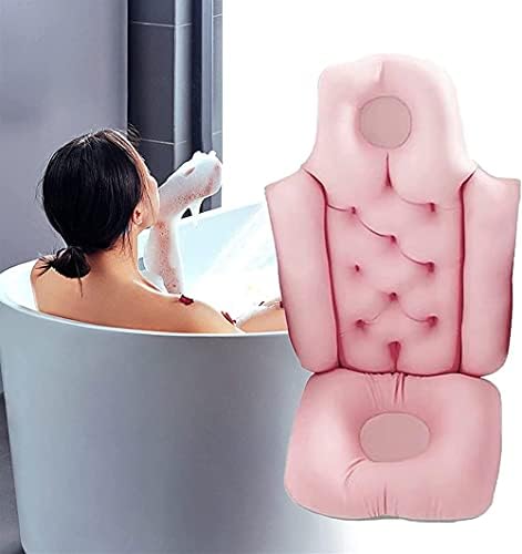 כרית אמבטיה של ספא ספא, כרית אמבטיה אמבטיה כרית אמבטיה משענת ראש ארגונומית, גוף מלא 3D ספא אמבטיה מזרן לתמיכה ראש וגב