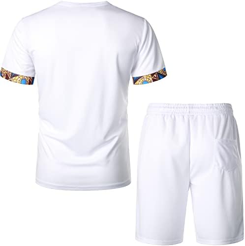 תלבושות 2 חלקים של Lucmatton Mean Take Take Take Take Shirt ומכנסיים קצרים הגדר חליפות ספורט
