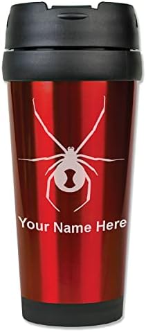 Lasergram 16oz קפה ספל ספל אלמנת עכביש, חריטה אישית כללה