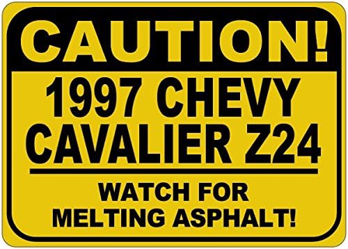1997 97 Chevy Cavalier Z24 זהירות להמיס שלט אספלט - 12 x 18 אינץ '