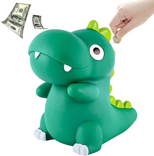 בנק פיגי לבנים, בנק מטבעות גדול בלתי ניתן לשבירה, מתנת צעצועי דינוזאור חמודים לילדים בנים ובנות גיל 6 7 8 10 11 12 יום הולדת חג המולד