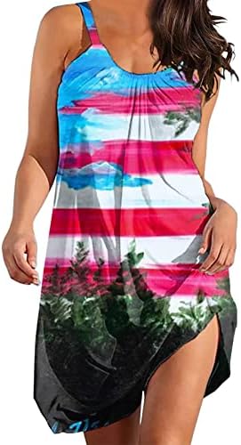 מיאשוי נשים פוליאסטר שמלות עצמאות יום לנשים בתוספת גודל אופנה אמריקאי 4 של קיץ שמלות לנשים