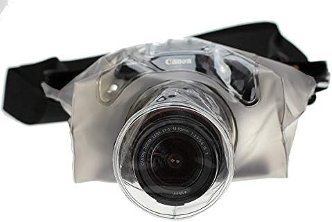 Navitech Frost לבן DSLR SLR עמיד למים מארז דיור מתחת למים/כיסוי שקית תיק יבש תואם ל- Canon EOS 4000D
