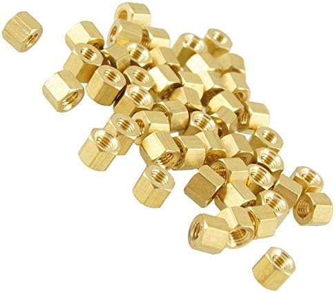 בורג 50 יחידות מ ' 3 על 4 ממ טון זהב משושה חוט נשי מרווחי תיקו