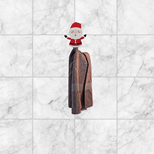 Cabilock 4 PCS ווים קיר לחג המולד סנטה קלאוס קיר מתכת קול חג המולד קיר לחג המולד מחזיק מעיל מגבת של מעיל מגבת לדלתות חדרי אמבטיה תיק חלוק