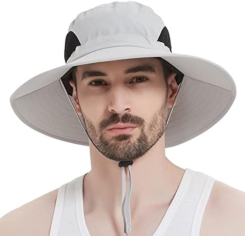 סיירק שמש כובע לגברים נשים, עד50 + דיג כובע, שמש הגנת דלי כובעי רחב ברים ספארי כובע בוני כובע לטיולים חוף