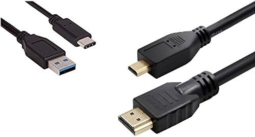 Brendaz USB 3.0 מסוג C 3.1 כבל הרחבת טעינה נתונים ומיקרו HDMI במהירות גבוהה לערכת כבלים HDMI עבור GoPro Hero5 מצלמה שחורה, 3ft