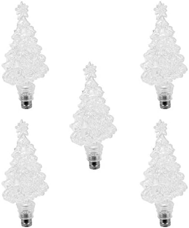 Abaodam 5 pcs צורת עץ חג המולד היצירתי קישוטי תלייה קישוטי תלייה מיני תליונים מבריקים המשמשים לחגיגת חג המולד