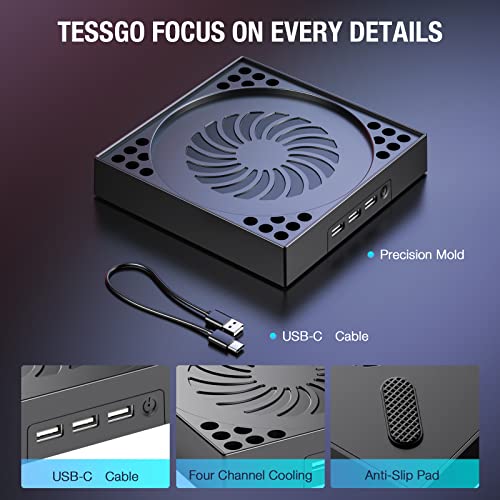 Tessgo Xbox Series x מאוורר קירור עם 4000-5300 סלד, קונסולת רעש נמוכה קירור טורבו טמפרטורה מאוורר מאוור