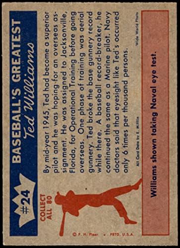 1959 Fleer 24 SharpShooter Ted Williams Boston Red Sox NM/MT Red Sox