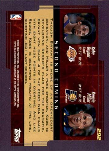 2000-01 Topps 292 Kobe Bryant/Reggie Miller Los Angeles Laker