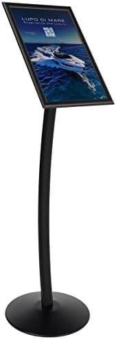שלט פרסום עומד 49-1/4 בגובה 11 x 17 תמונה שחורה מט-גימור אלומיניום מחזיקי פוסטר מתכת-תצוגות שילוט יש מסגרות הצמד לשינויי סימנים מהירים