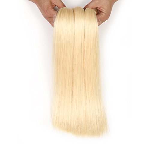 פרואני 613 בלונד ישר שיער טבעי צרור 32 אינץ 1 צרור 8 א דבש בלונד שיער לא מעובד חבילות שיער טבעי הרחבות