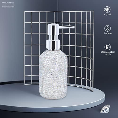 מתקן סבון של Bling ShineStones עם משאבת הוכחת חלודה, מתקן קרם למטבח, אמבטיה, בקבוקי משאבת סבון עבה מובחרת