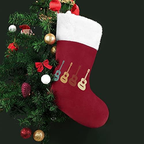 גיטרה וינטג 'חג המולד תלויה גרבי גרביים לעץ עץ חג המולד עיצוב בית נופש