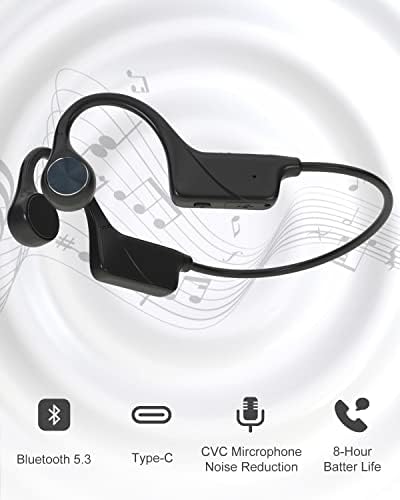 אוזניות הולכת עצם מונודיאלית Bluetooth אוזניות אוזניים פתוחות אוזניות הולכת עצם אלחוטית אוזניות IPX5 אטום אבק אבק אבק