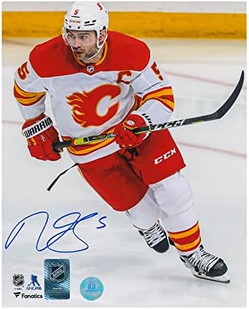 מארק ג'ורדנו קלגרי להבות חתימה נוריס עונה 8x10 צילום - תמונות NHL עם חתימה